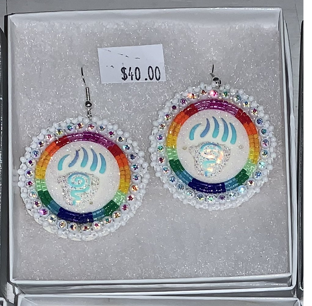 Native american beaded earrings deals with rhinestones