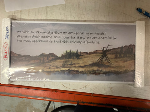 Land Acknowledgement Plaques - Poles; by The Art for Aid Project