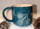 Floral/Leaf Branch Ceramic Mug