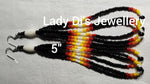 5" Loop Earrings - Black & Red