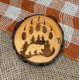 Wood Engraved Coasters by Vicky the Real Artist