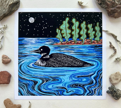 'Loon Calling' Print; by Creations by Steph