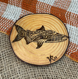 Wood Engraved Coasters by Vicky the Real Artist