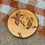 Wood Engraved Coasters by Vicky the Real Artist
