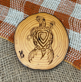 Wood Engraved Coasters by Vicky the Real Artist