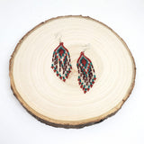 Small Beaded Fringe Earrings - SunHeart Rises Designs