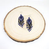 Small Beaded Fringe Earrings - SunHeart Rises Designs