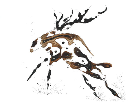 Charging Caribou; by The Art for Aid Project