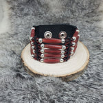 5 Row Cuff Bracelet - Red Horn