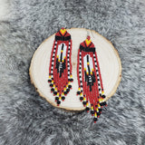 Beaded Fringe Earrings - Medium; SunHeart Rises Designs