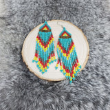 Beaded Fringe Earrings - Medium; SunHeart Rises Designs