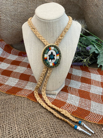 Quill Bolo Ties - Turtle; By Steve Pangowish
