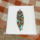 White Hand-Painted Art Cards; by Nica's