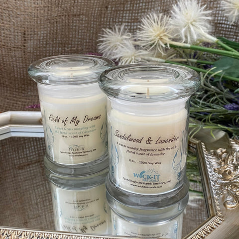8 oz Soy Candles - various scents; by WICK-IT