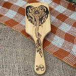 Wood Engraved Hair Brushes - various options; by Vicky the Real Artist