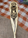 24" Wood engraved paddles; by Vicky the Real Artist