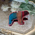 Buffalo & Bear beaded fabric keychains