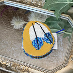Beaded Feather Barrettes