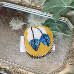 Beaded Feather Barrettes