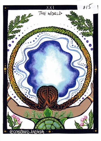 "The World' Tarot Print - Creations by Steph
