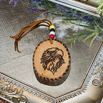 Handmade Wooden Ornaments - Eagle; Lillian's Indiancrafts
