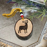 Handmade Wooden Ornaments - Deer; Lillian's Indiancrafts