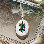 Hand-Painted Wooden Ornaments; by Lillian's Indiancrafts