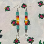 Beaded Rope Earrings with Charm