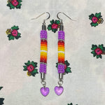 Beaded Rope Earrings with Charm