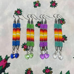 Beaded Rope Earrings with Charm