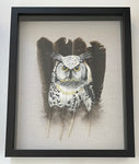 White Owl Painting on Feathers; by Focal Point Artistry