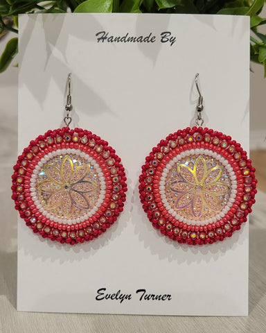 Beaded Earrings - various colours; Handmade by Evelyn Turner