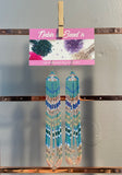 Brick Stitch Earrings with Long Looped Fringe by: nebin is bead'n