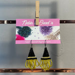 Witches Hat Beaded Earrings