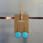 Large Blue Howlite Earrings