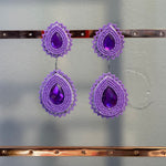 3-in-1 Purple Earrings