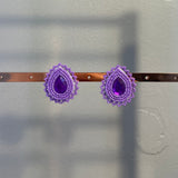 3-in-1 Purple Earrings