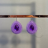 3-in-1 Purple Earrings