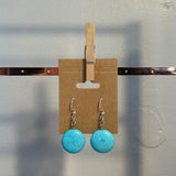 Large Blue Howlite Earrings