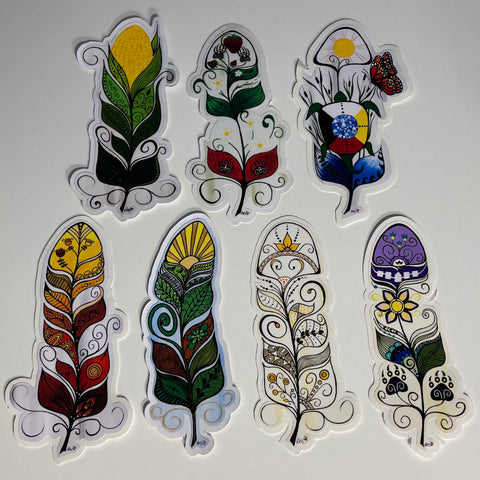 Feather Stickers; by Rebecca Maracle
