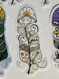 Feather Stickers; by Rebecca Maracle