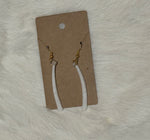 Single Dentalium White Bead Earrings; by Auntie Maymie & Nana Creations