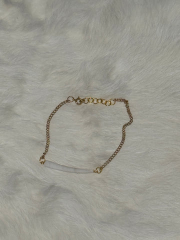 Dentalium Bracelet Gold Chain; by Auntie Maymie & Nana Creations