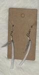 Single Dentalium Feather Earrings; by Auntie Maymie & Nana Creations