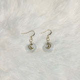 Circle Shell Earrings w/Charms