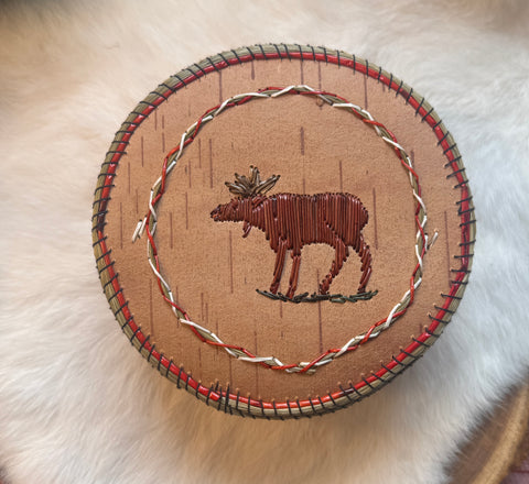 assorted partial quill baskets; by Lillian's Indiancrafts