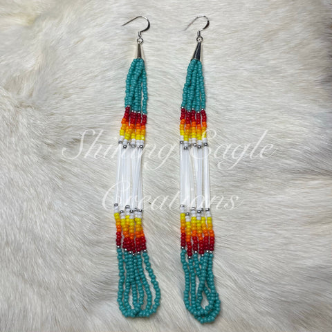 Turquoise Long Dangle Earrings