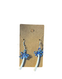 Single Dentalium Snowflake Earrings (multiple variations); By Auntie Maymie & Nana Creations
