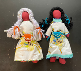 Faceless Dolls - dress with medicine bag; by Wandering Buffalo