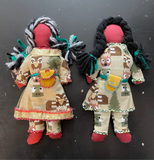 Faceless Dolls - 2 piece regalia with medicine bag; by Wandering Buffalo